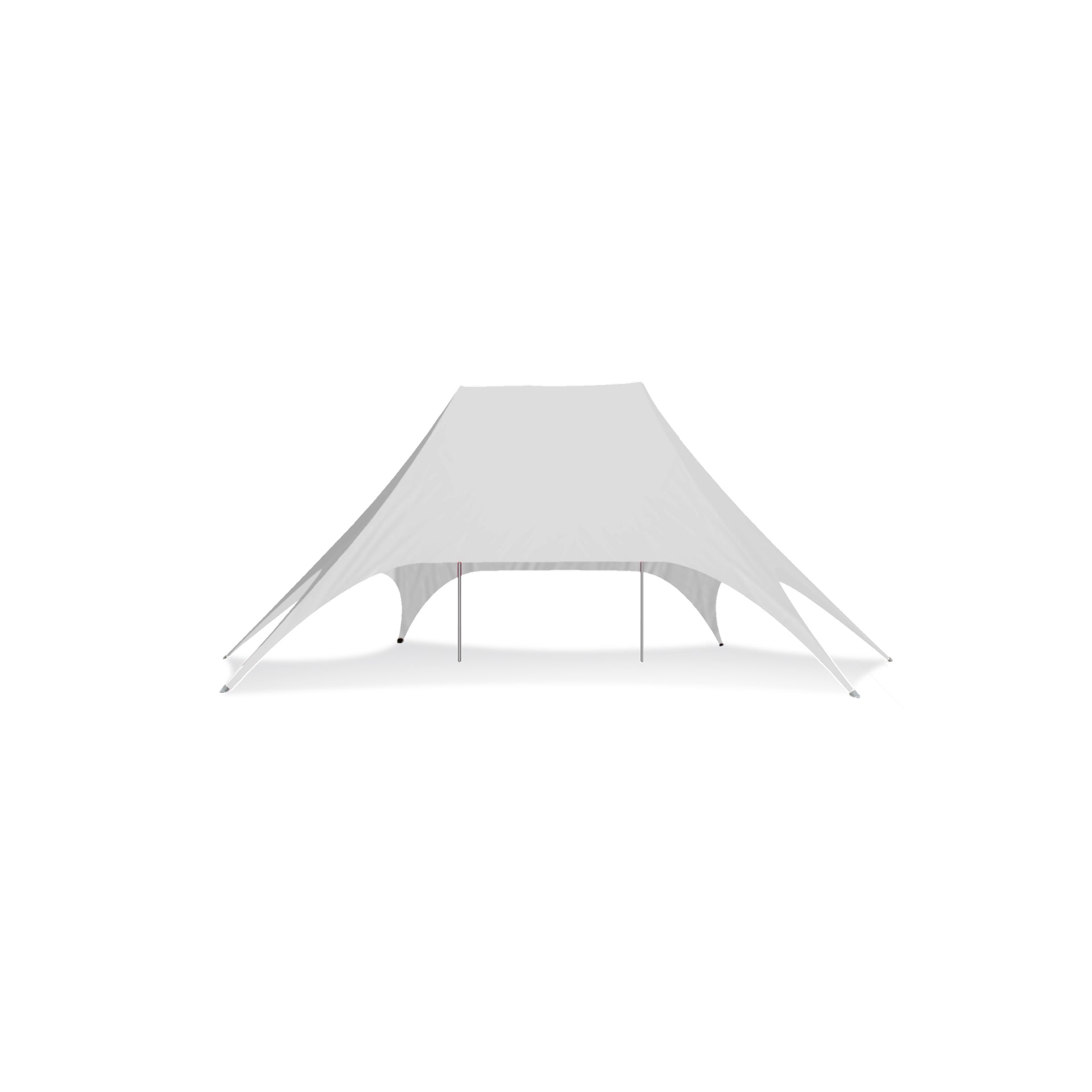 54x34ft Double Pole Star Shade White - Extreme Canopy