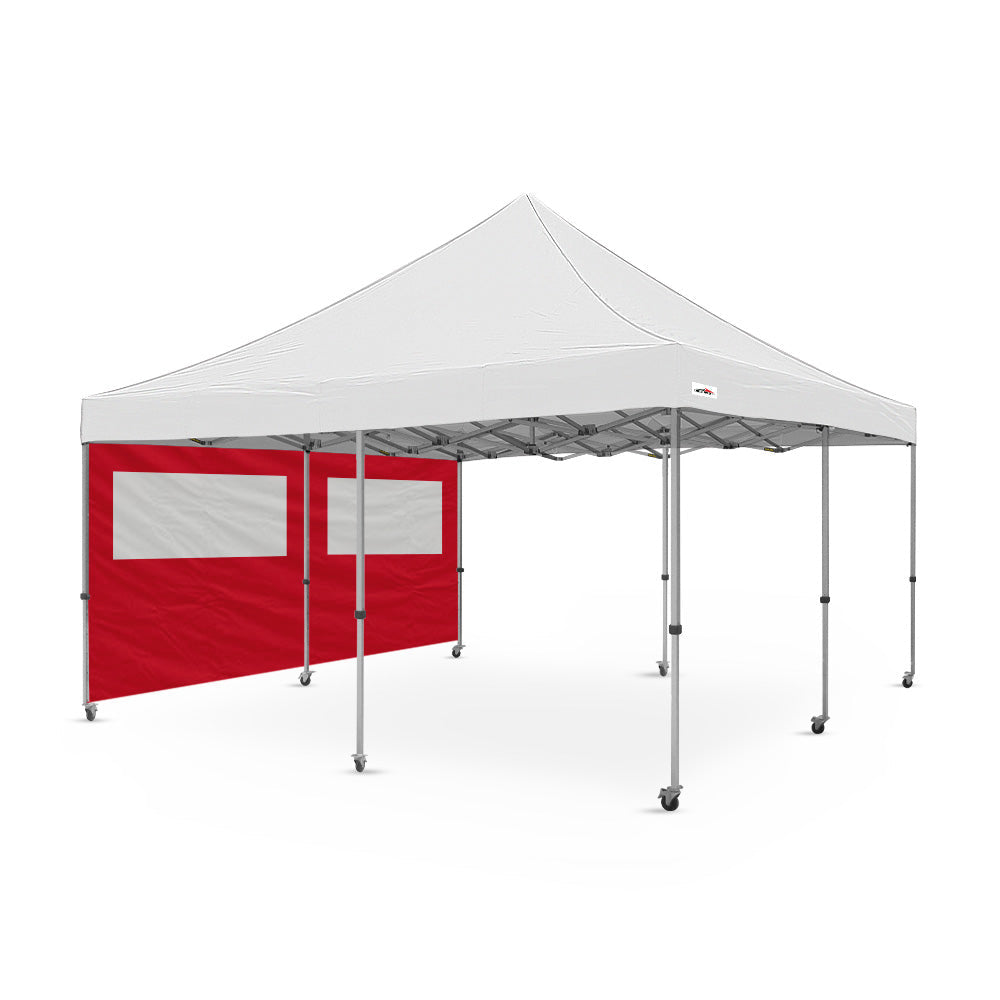 16' Canopy PVC Window Wall Red