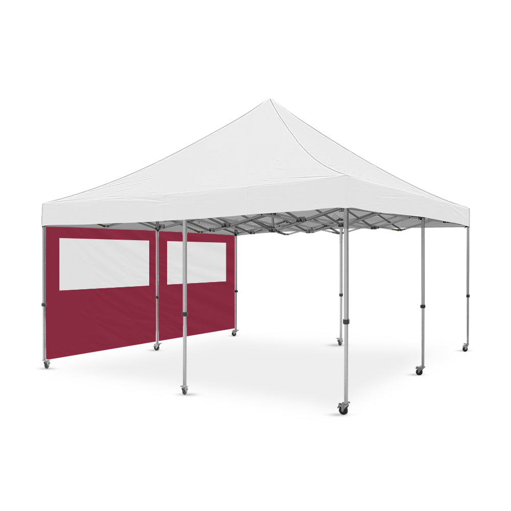 16' Canopy PVC Window Wall Maroon
