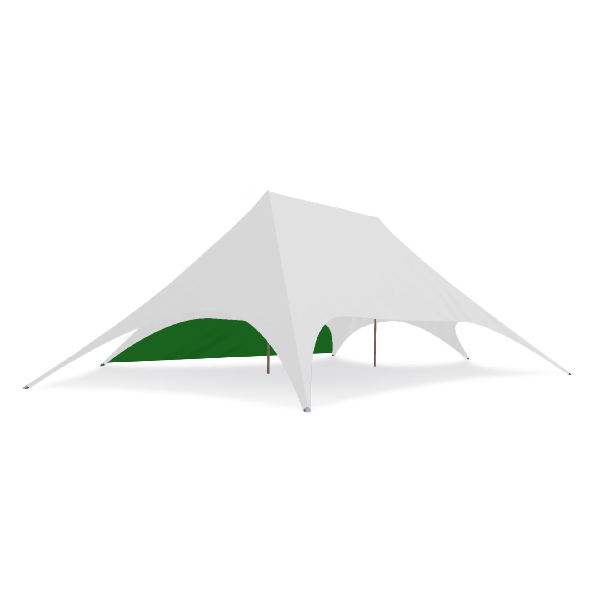 72ft x 46ft Double Pole Star Shade Large Wall in Green - Extreme Canopy