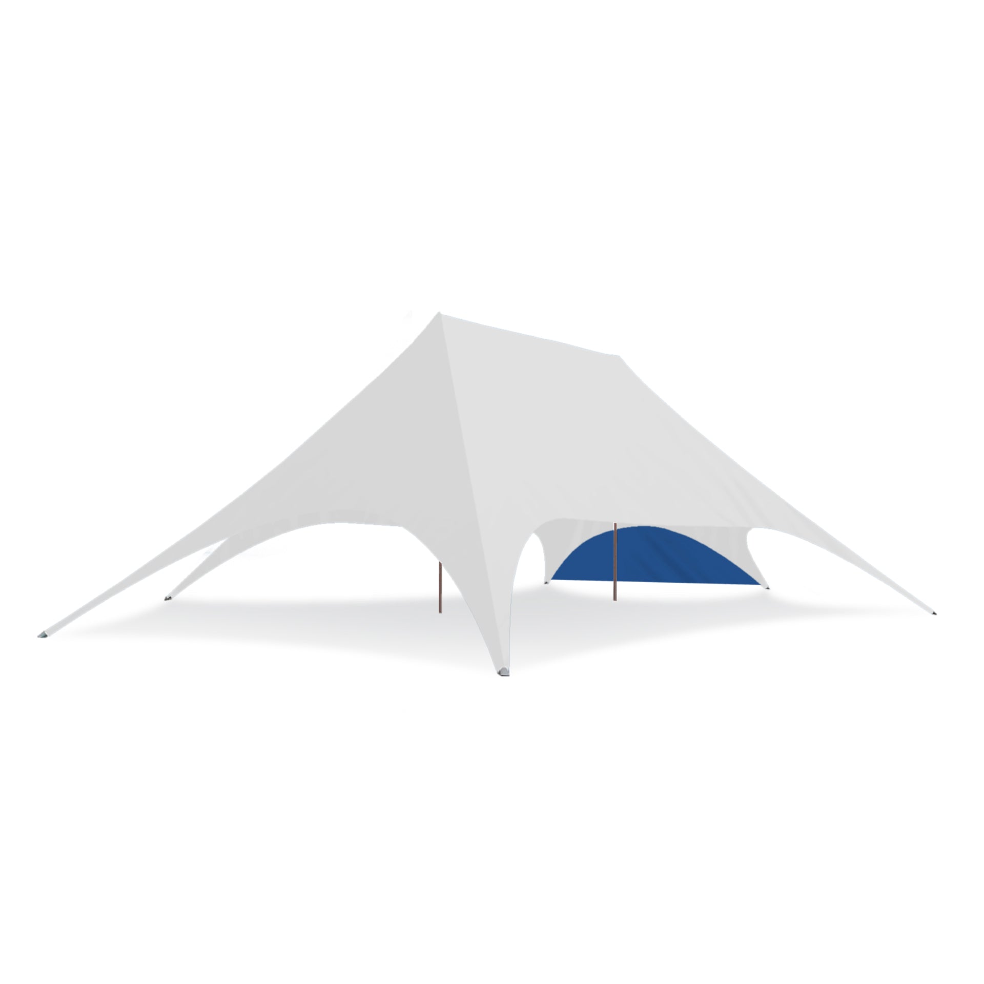 72ft x 46ft Double Pole Star Shade Small Wall in Blue - Extreme Canopy