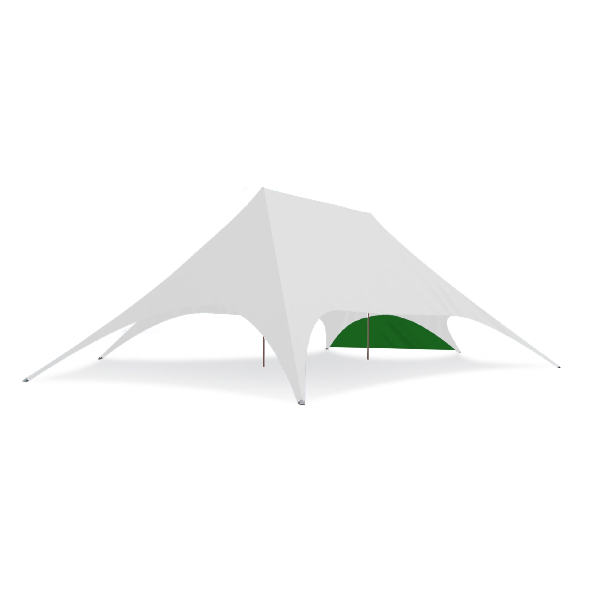72ft x 46ft Double Pole Star Shade Small Wall in Green - Extreme Canopy