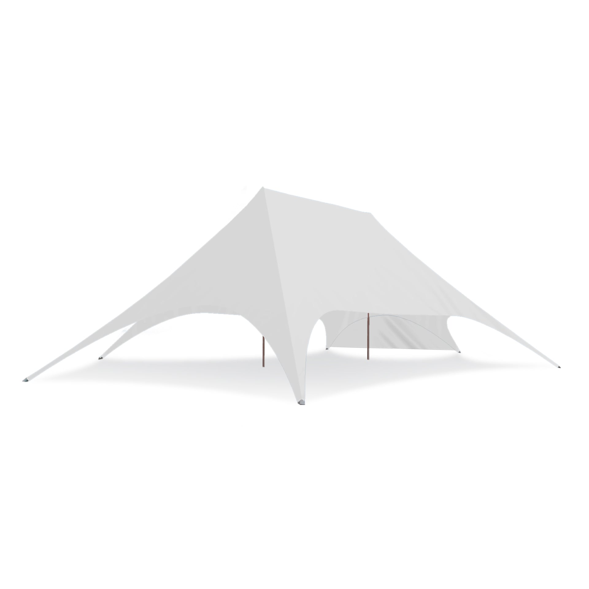 72ft x 46ft Double Pole Star Shade Small Wall in White - Extreme Canopy