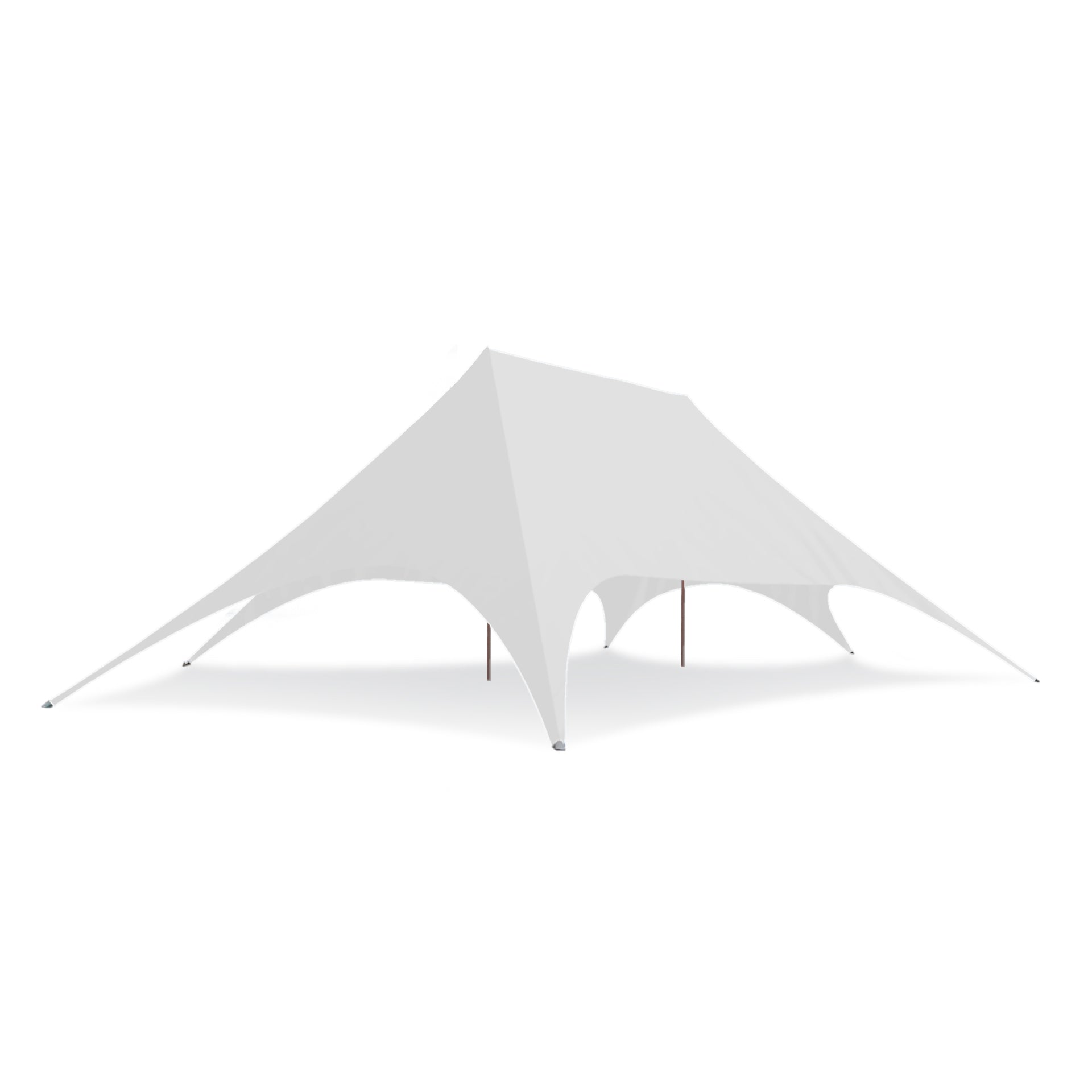72ft x 46ft Double Pole Star Shade White - Extreme Canopy