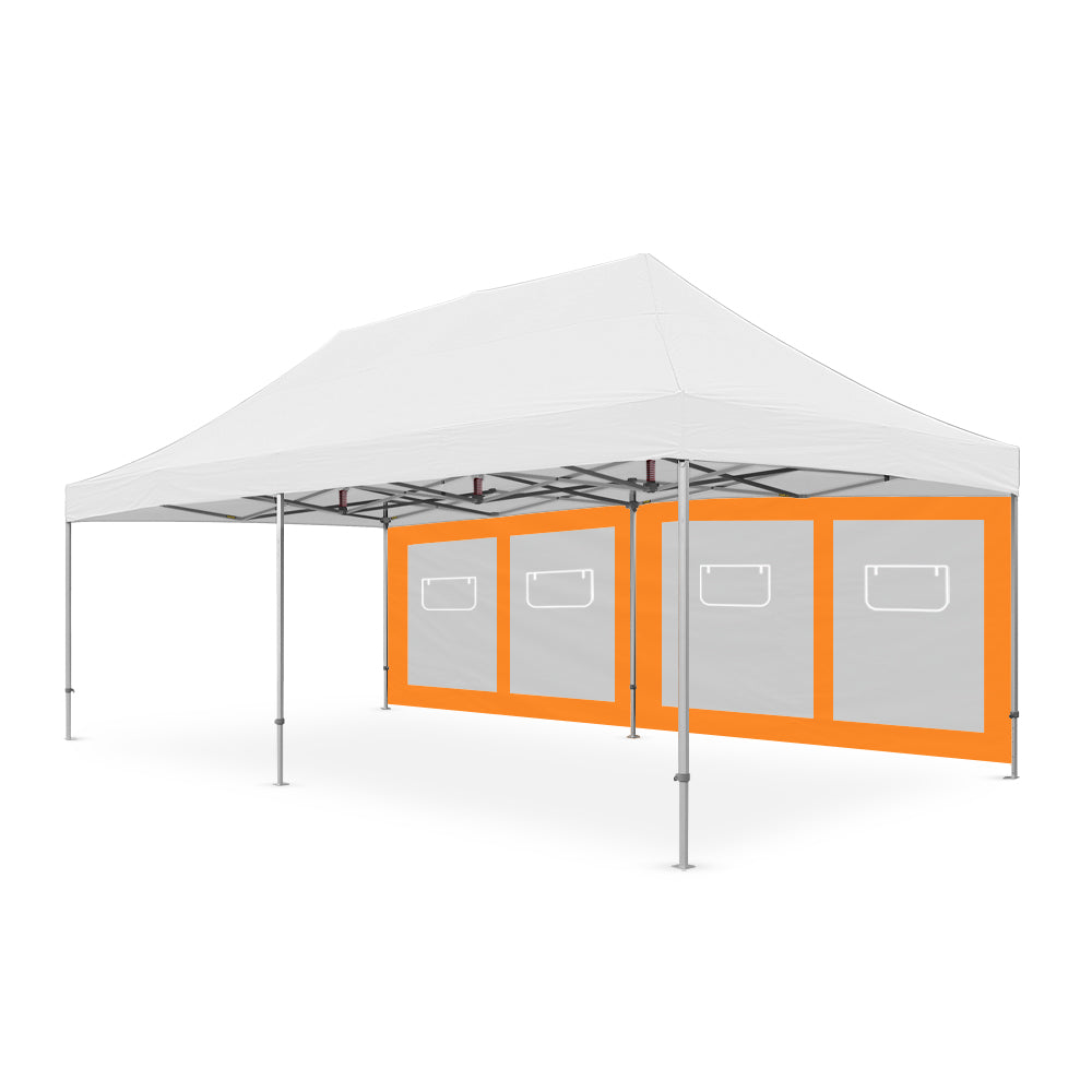 8m Canopy Service Window Wall in Orange - Extreme Canopy