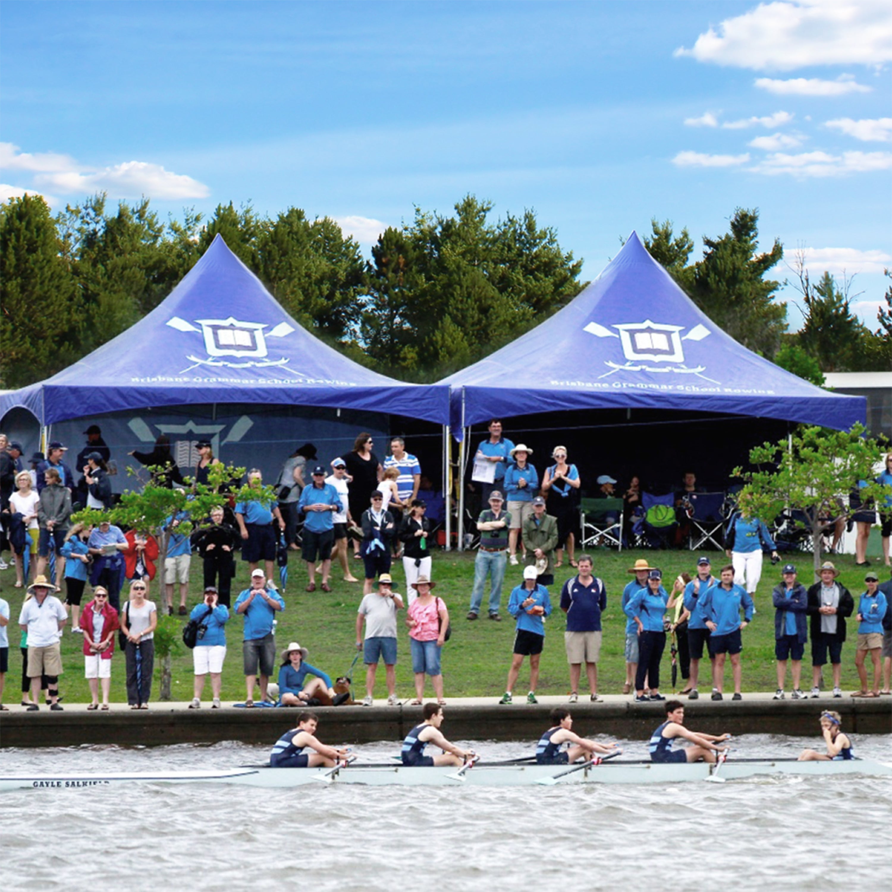 Custom Printed Pavilion Semi-Permanent Tents Setup for Outdoor Event