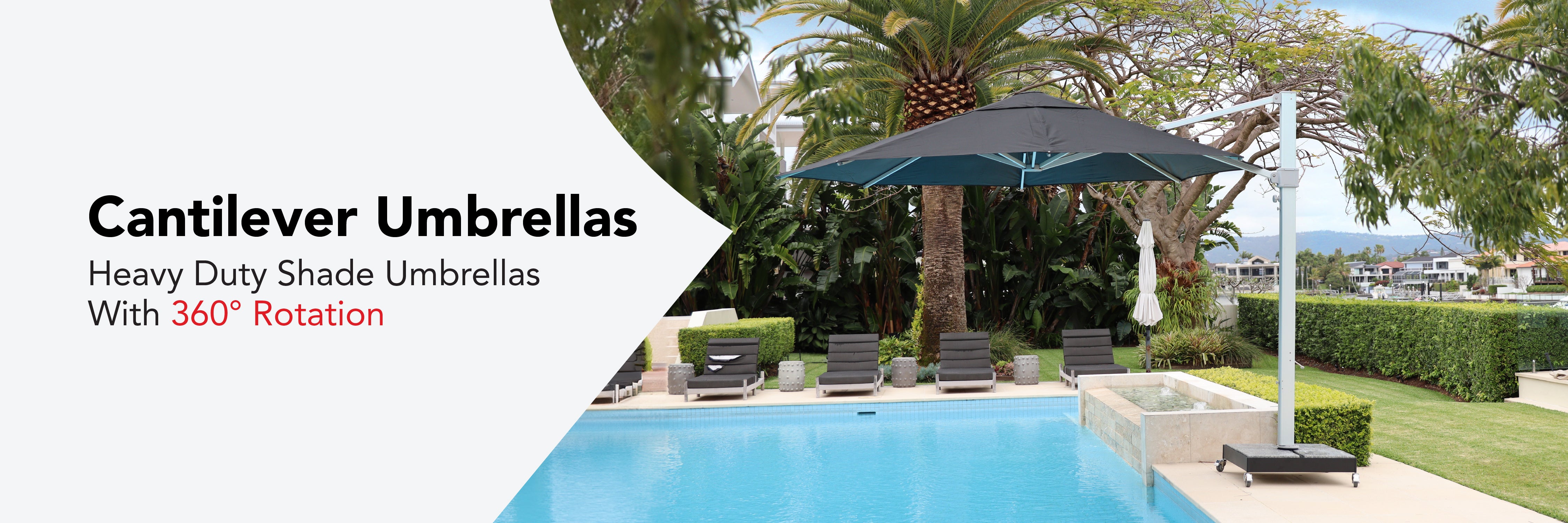 Cantilever Umbrellas with 360° Rotation