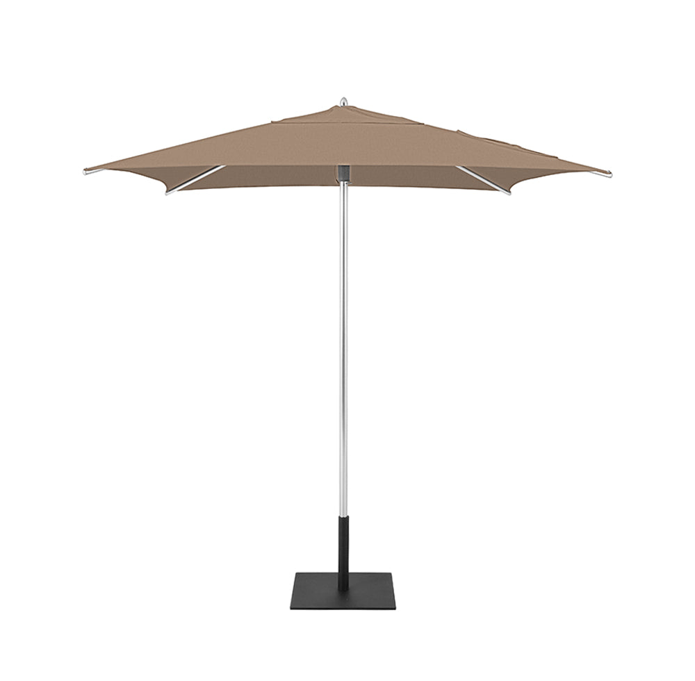 Beige Classic Square Umbrellas with Heavy Duty Aluminium Frame and Base Plate