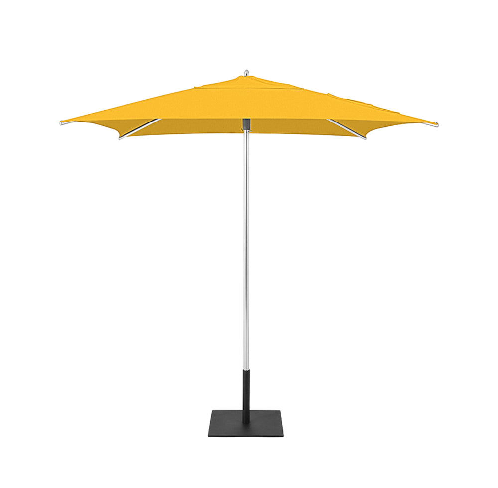 Yellow Classic Square Umbrellas with Heavy Duty Aluminium Frame and Base Plate