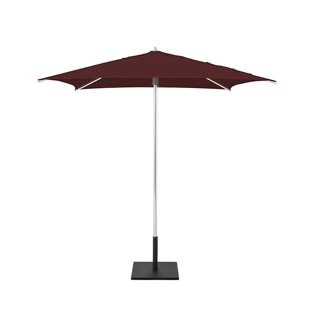 Burgundy Classic Square Umbrellas with Heavy Duty Aluminium Frame and Base Plate