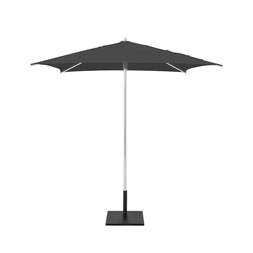 Charcoal Classic Square Umbrellas with Heavy Duty Aluminium Frame and Base Plate