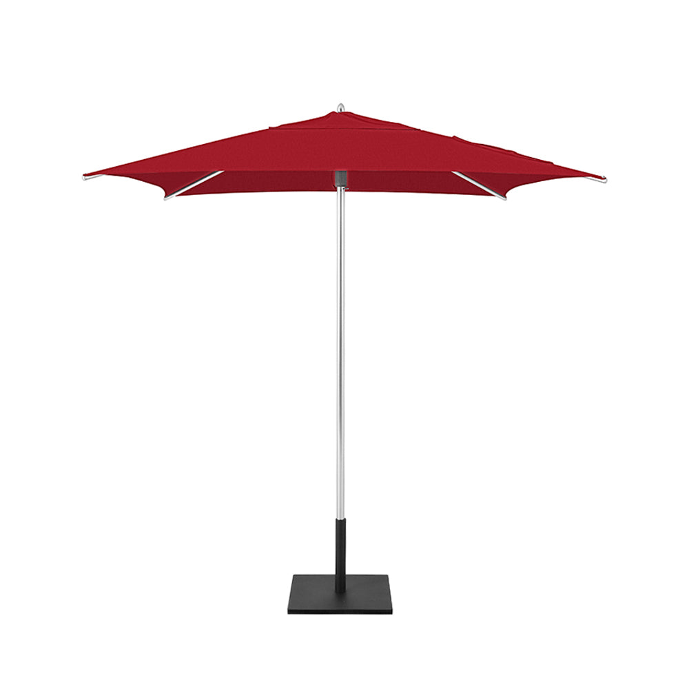 Red Classic Square Umbrellas with Heavy Duty Aluminium Frame and Base Plate