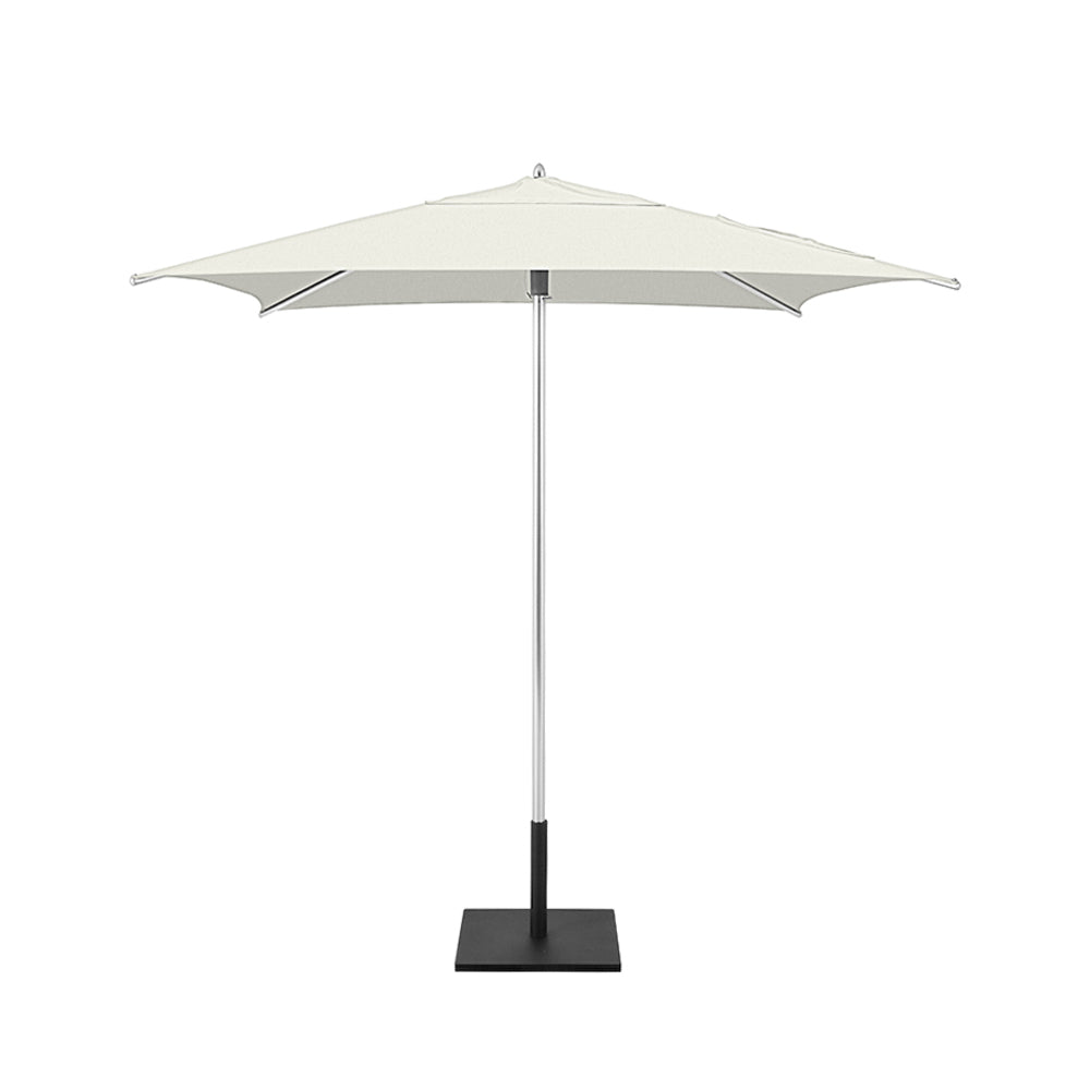White Classic Square Umbrellas with Heavy Duty Aluminium Frame and Base Plate