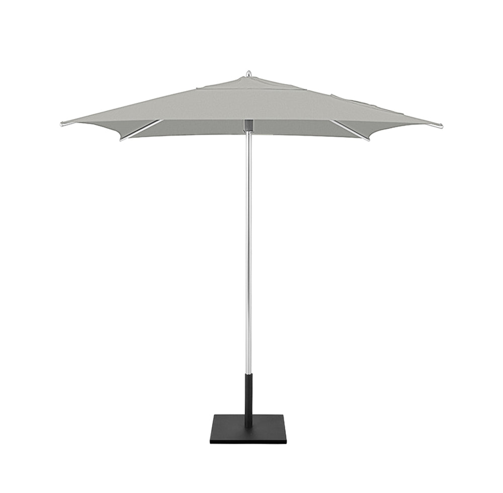 7x7 Classic Square Umbrella in Light Gray with 50lb Steel Base