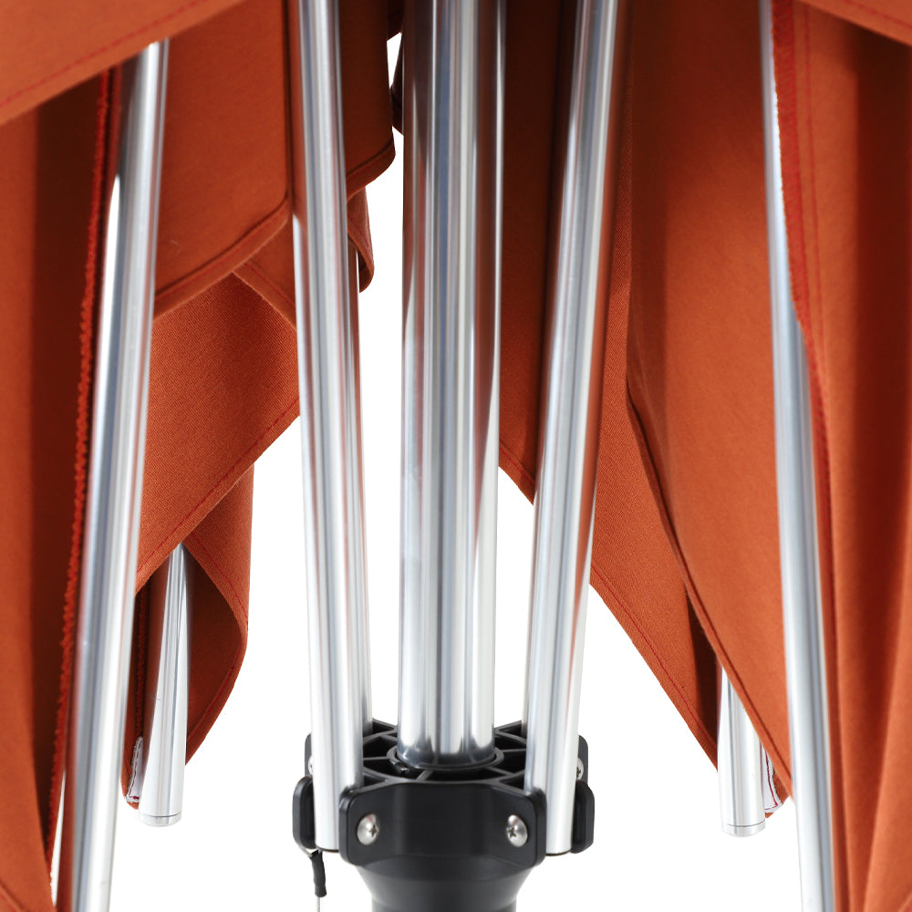 7' x 7' Classic Square Umbrellas in Orange - Closed View