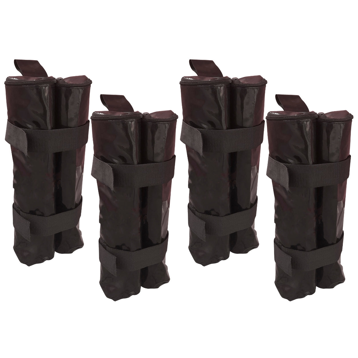 Set of 4 Heavy-duty 33lb PVC Sandbag in Black with Velcro Strapping -
Compatible With Any Canopy Tent
