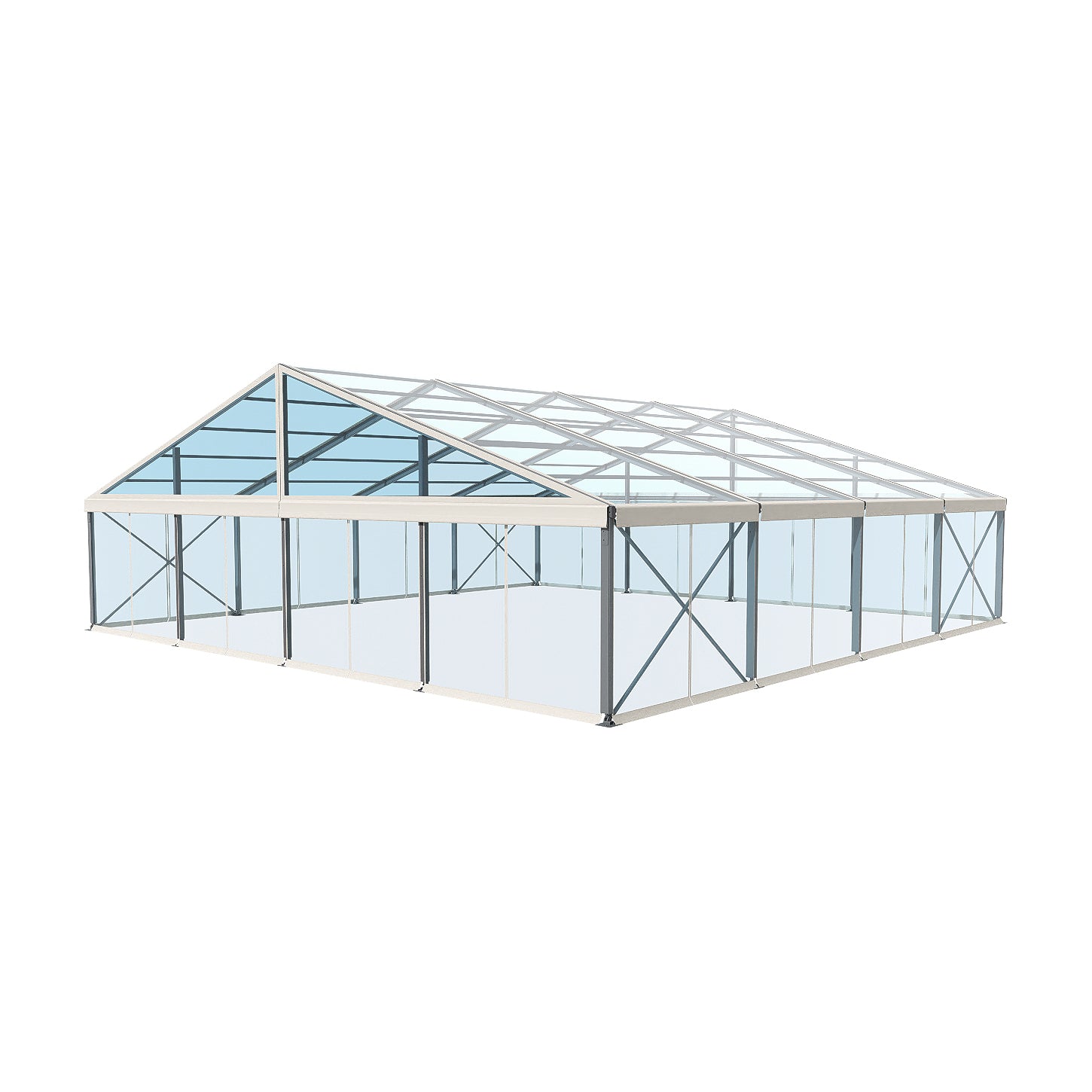EC Series 203 Crest Tent 66x66 with Clear Roof and Clear Wall