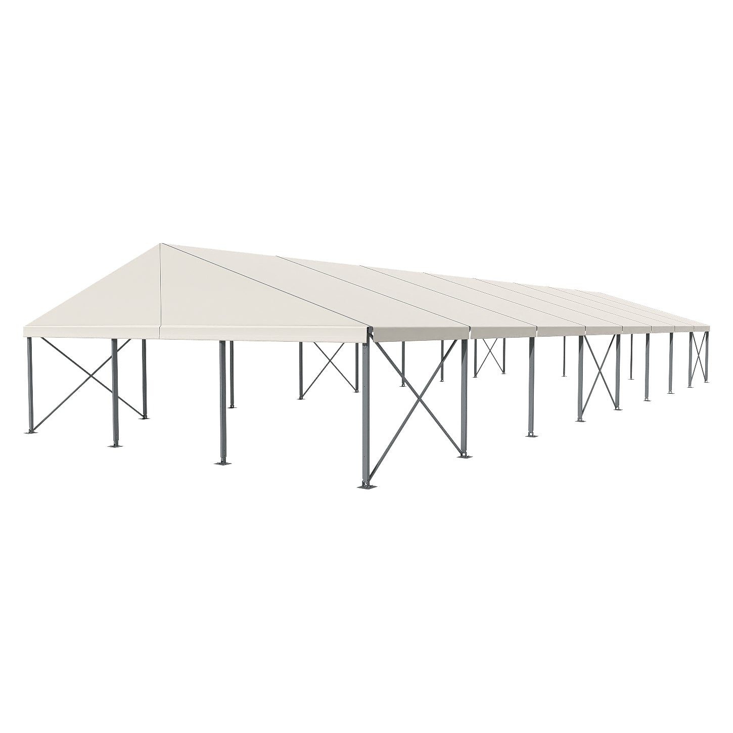 ED Series 166 Crest Tent 50x131 with White Roof with White Wall