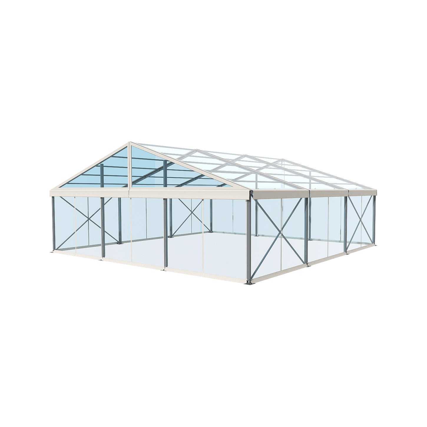 ED Series 166 Crest Tent 50x50 with Clear Roof with Clear Wall