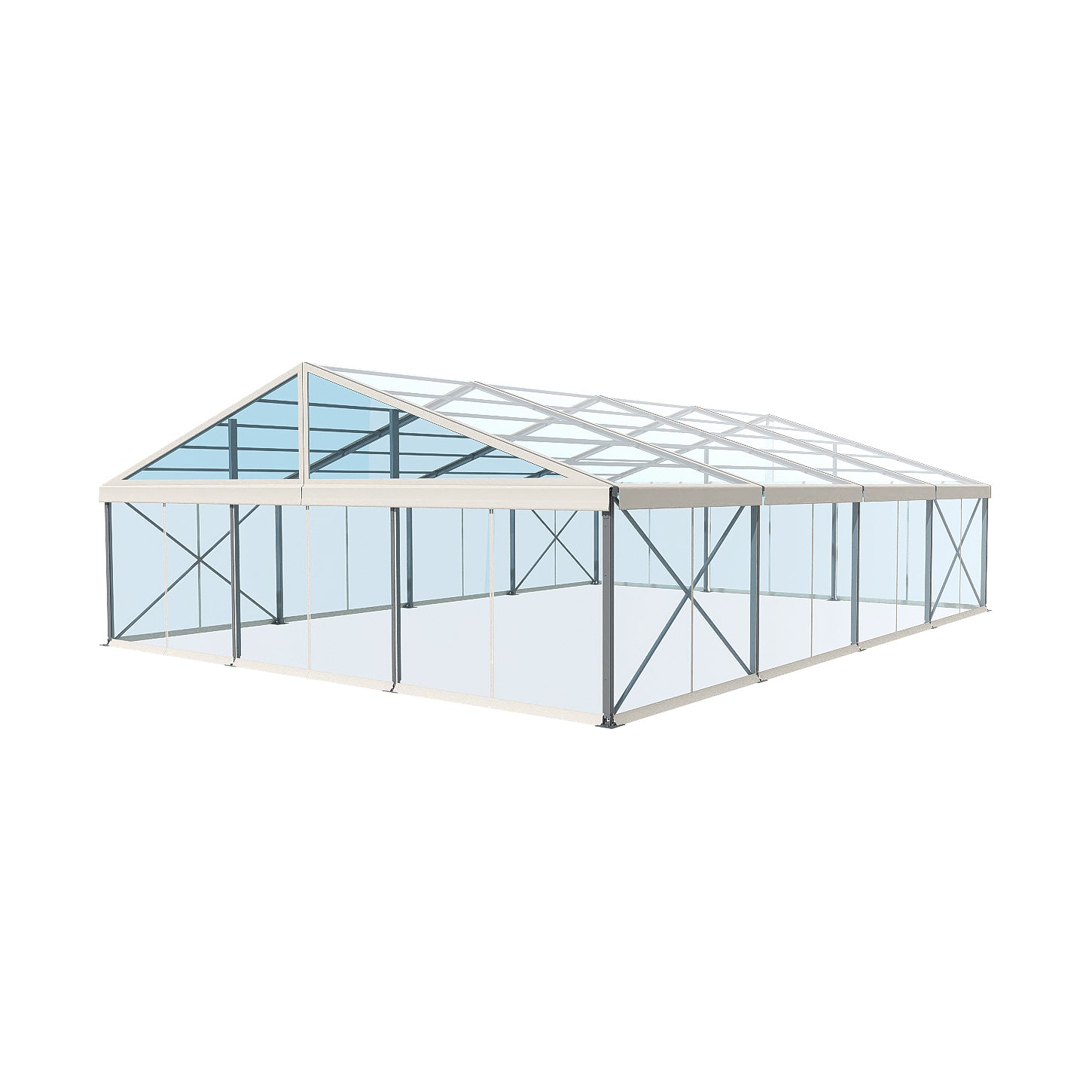 ED Series 166 Crest Tent 50x66 with Clear Roof with Clear Wall