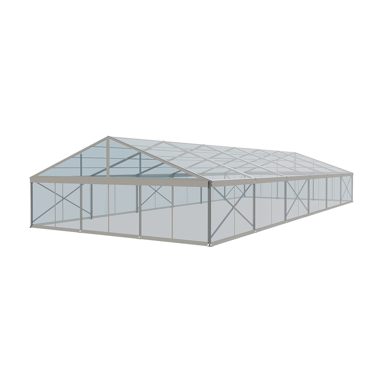 ES Series 122 Crest Tent 40x100 with Clear Roof and Clear Wall