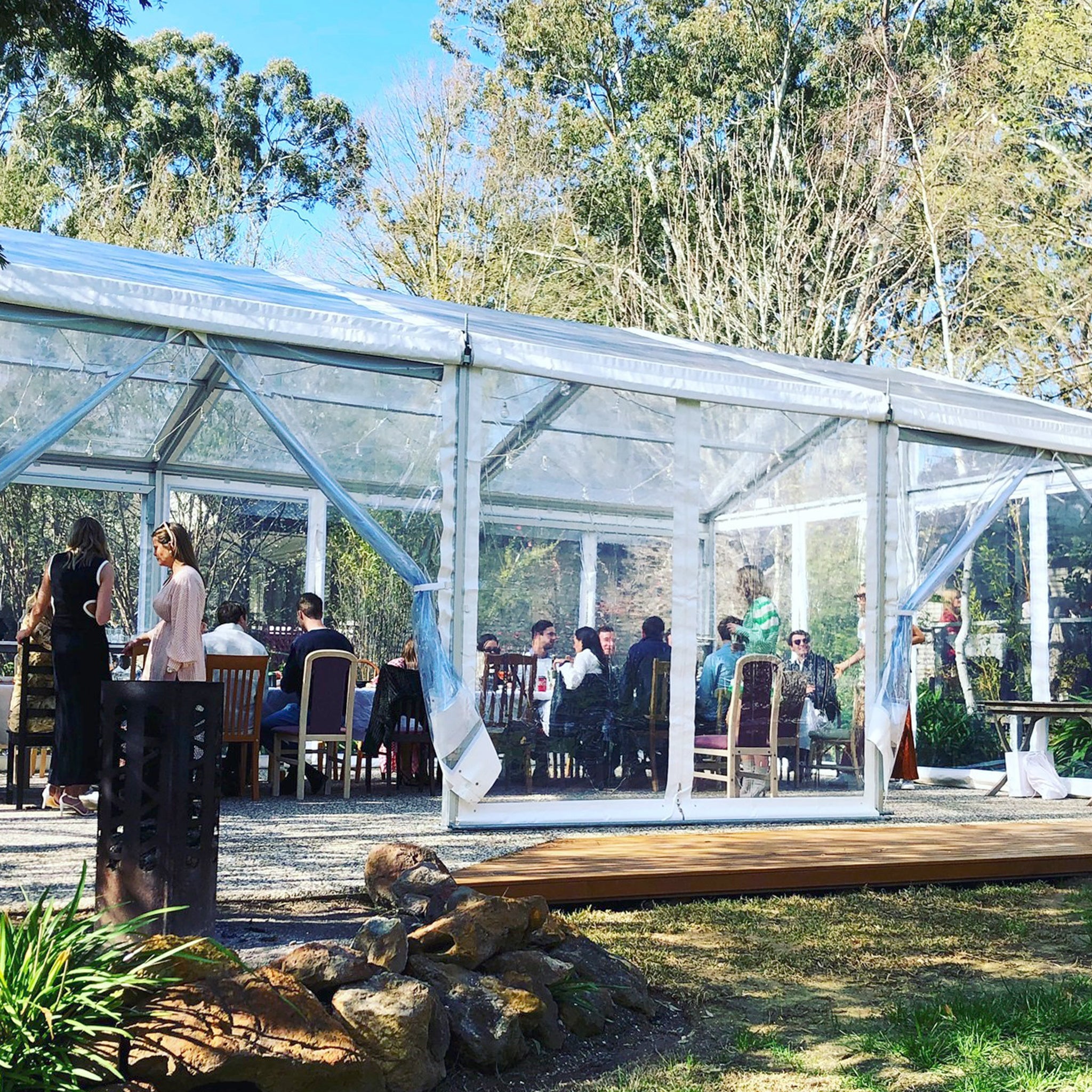 FD 26x20 Crest Tent Set up for Lazy Ballerina | Clear Span A Frame