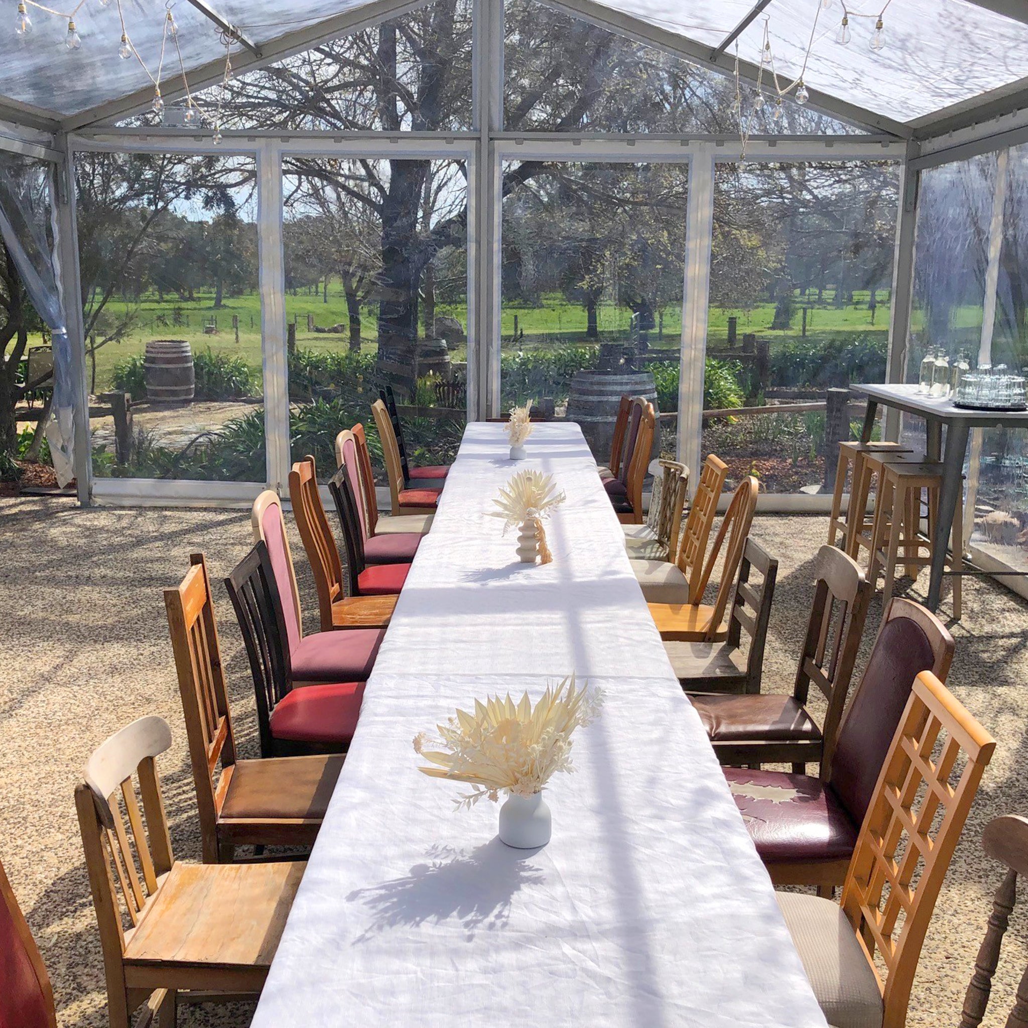 FD 26x20 Crest Tent Set up for Lazy Ballerina | Clear Span A Frame