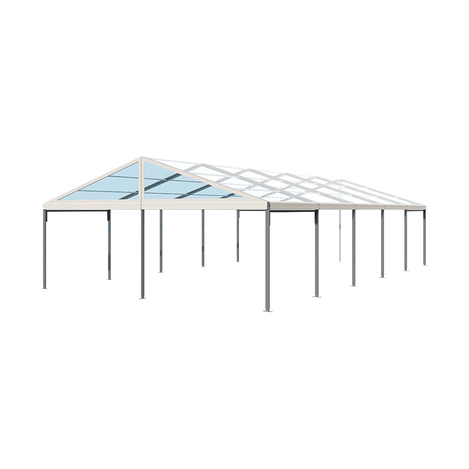 FD 26x50 Crest Tent with Clear Roof with Clear Wall | Clear Span A Frame