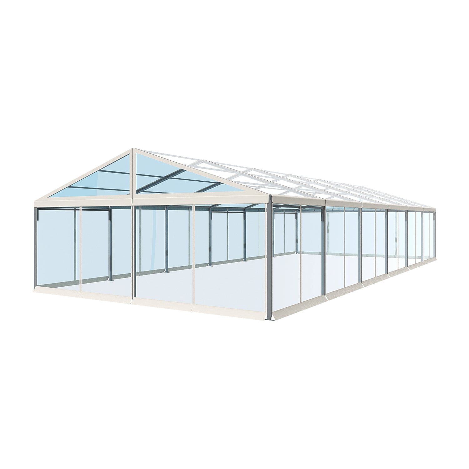 FD 26x60 Crest Tent with Clear Roof with Clear Wall | Clear Span A Frame
