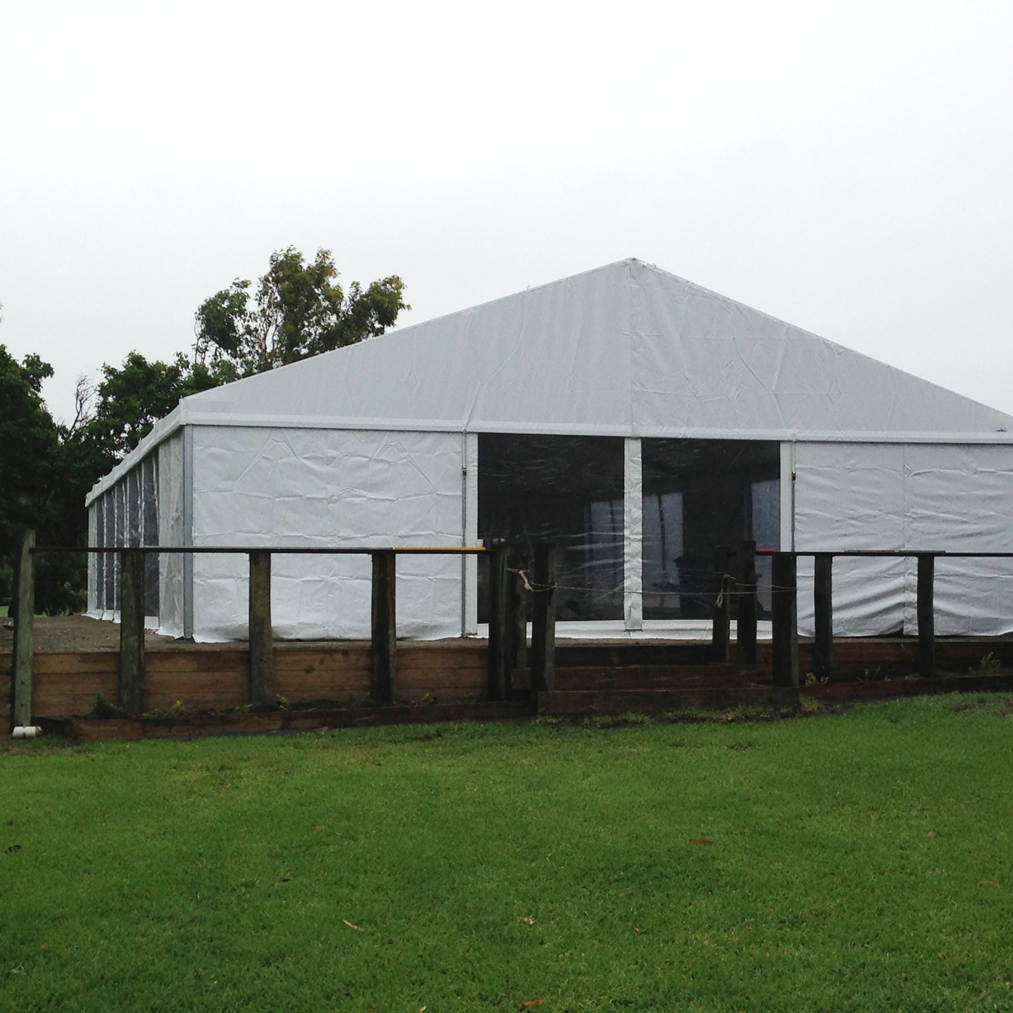 FD Series 100 Crest Tent set up for Rockhampton outide view