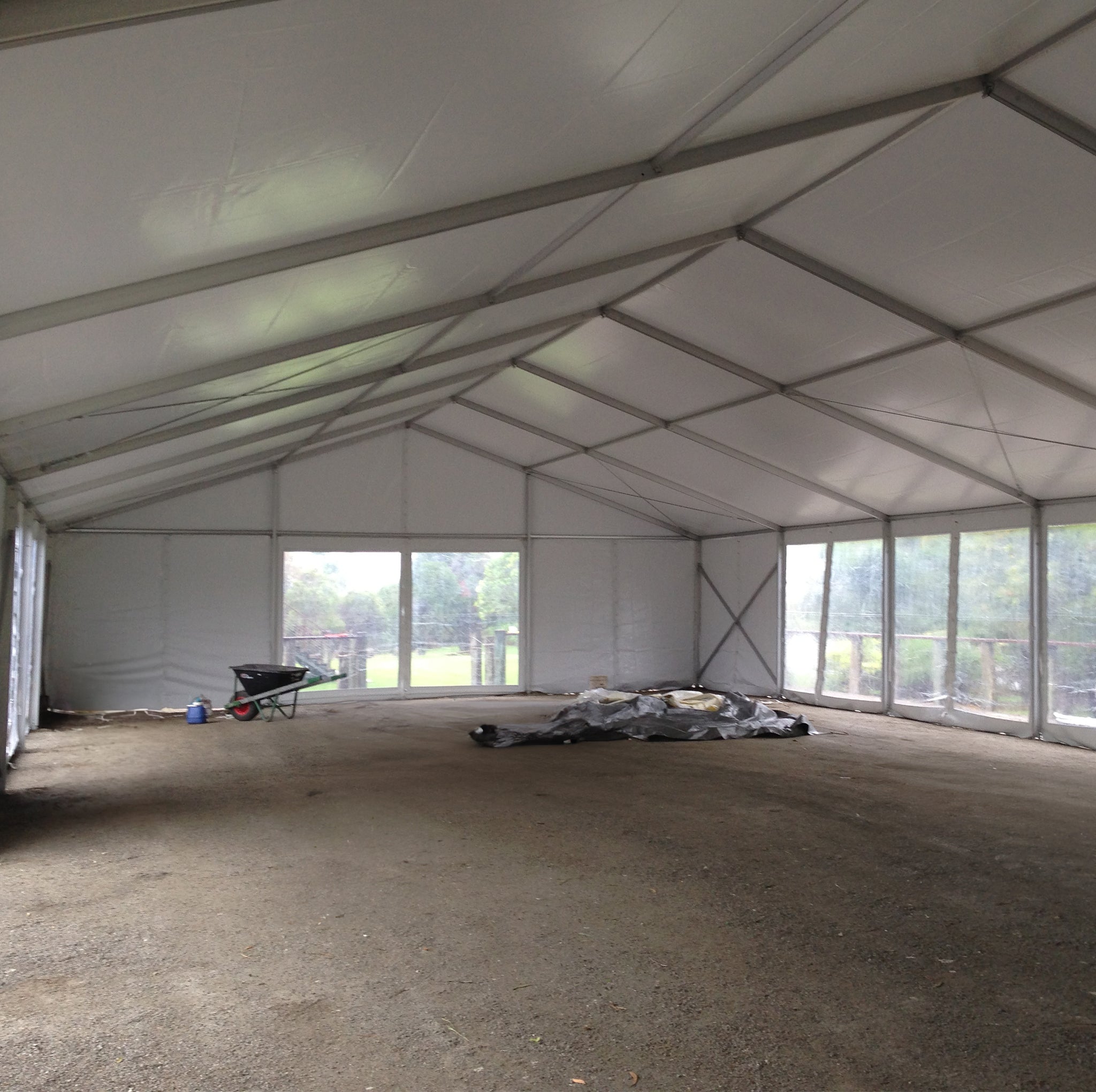 FD Series 100 Crest Tent set up for Rockhampton inside view