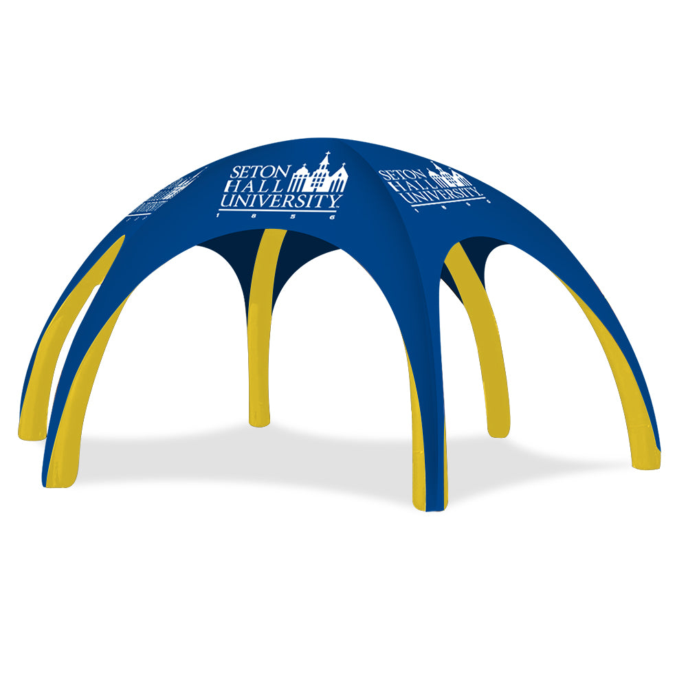 Custom Printed Gamma High-Pressure Inflatable Tent with Yellow Frame