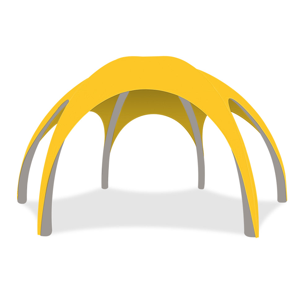 26ft Yellow Gamma High-Pressure Inflatable Tent in Gray Frame