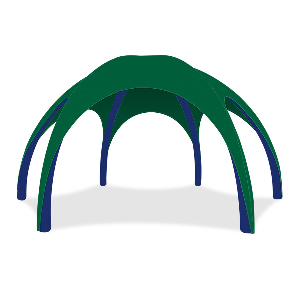 26ft Green Gamma High-Pressure Inflatable Tent in Blue Frame