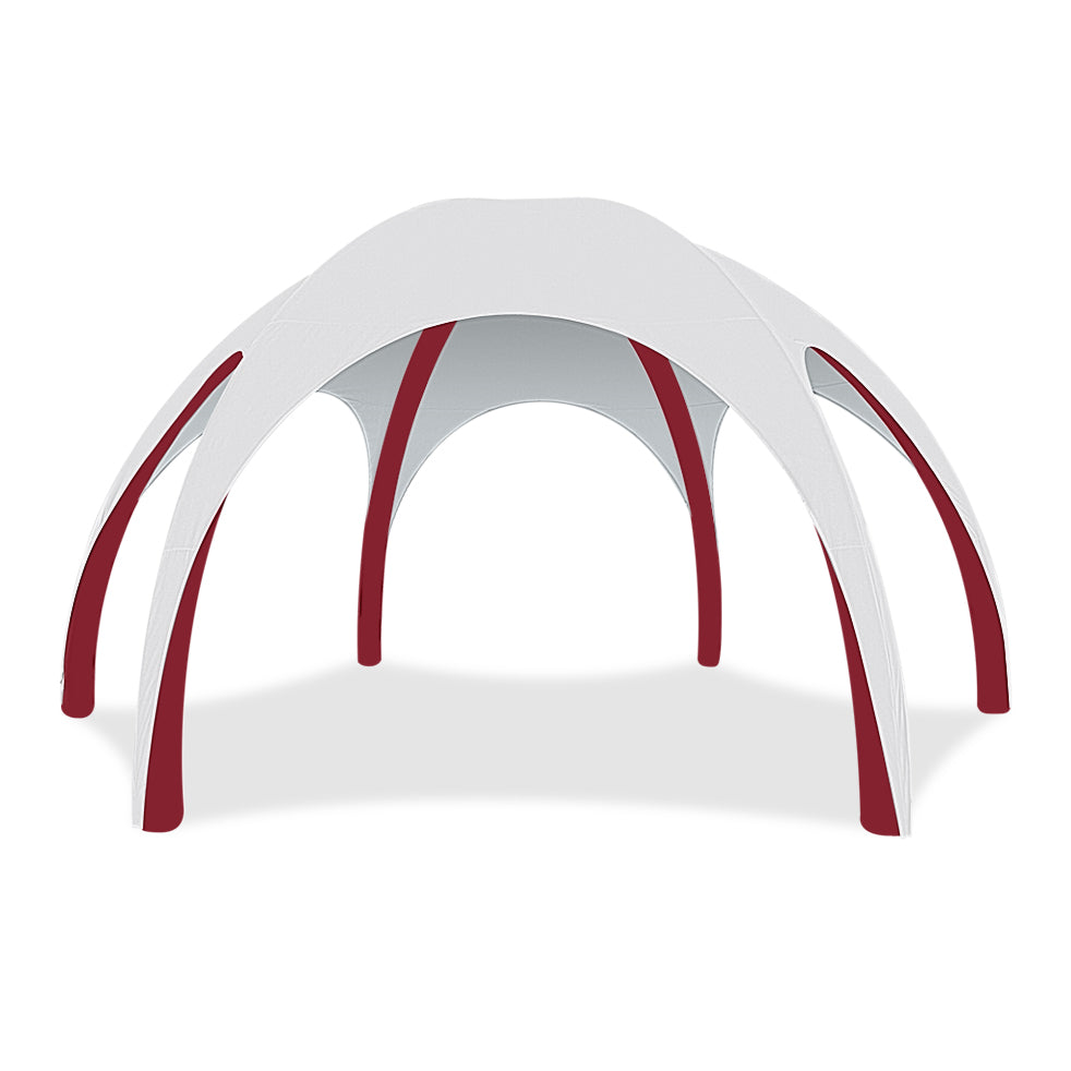 26ft White Gamma High-Pressure Inflatable Tent in Red Frame