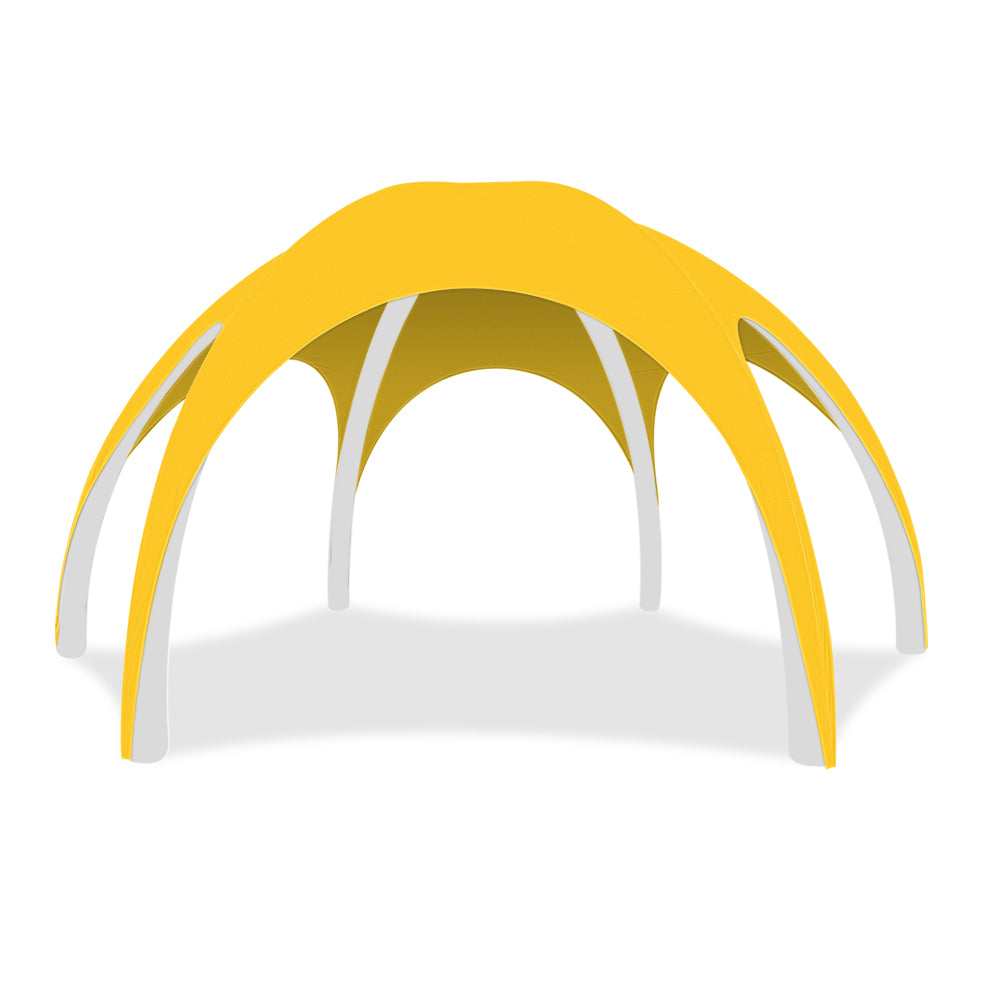 26ft Yellow Gamma High-Pressure Inflatable Tent in White Frame