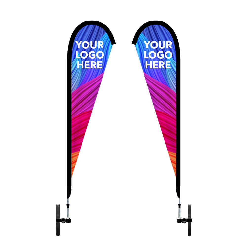 Large Custom Teardrop Flag with DS Canopy Leg - Extreme Canopy