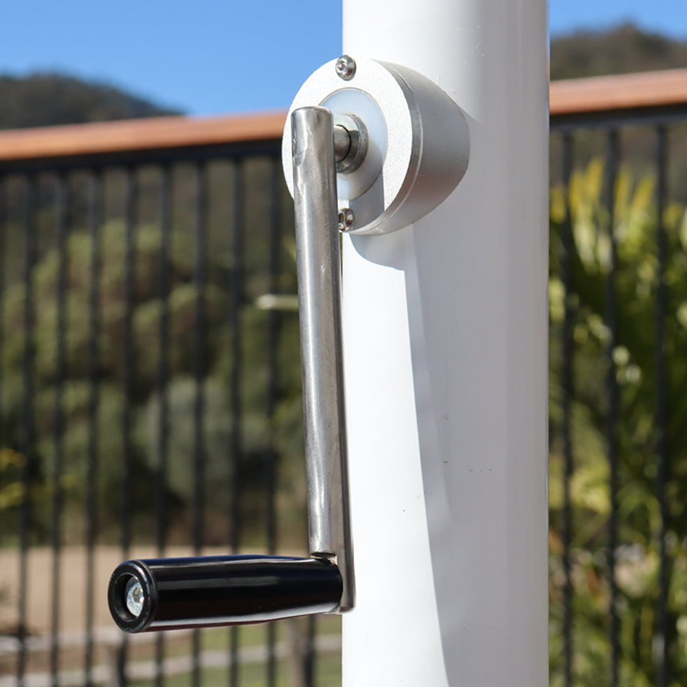 PVC 300 series umbrella includes open crank easily with removeable handle