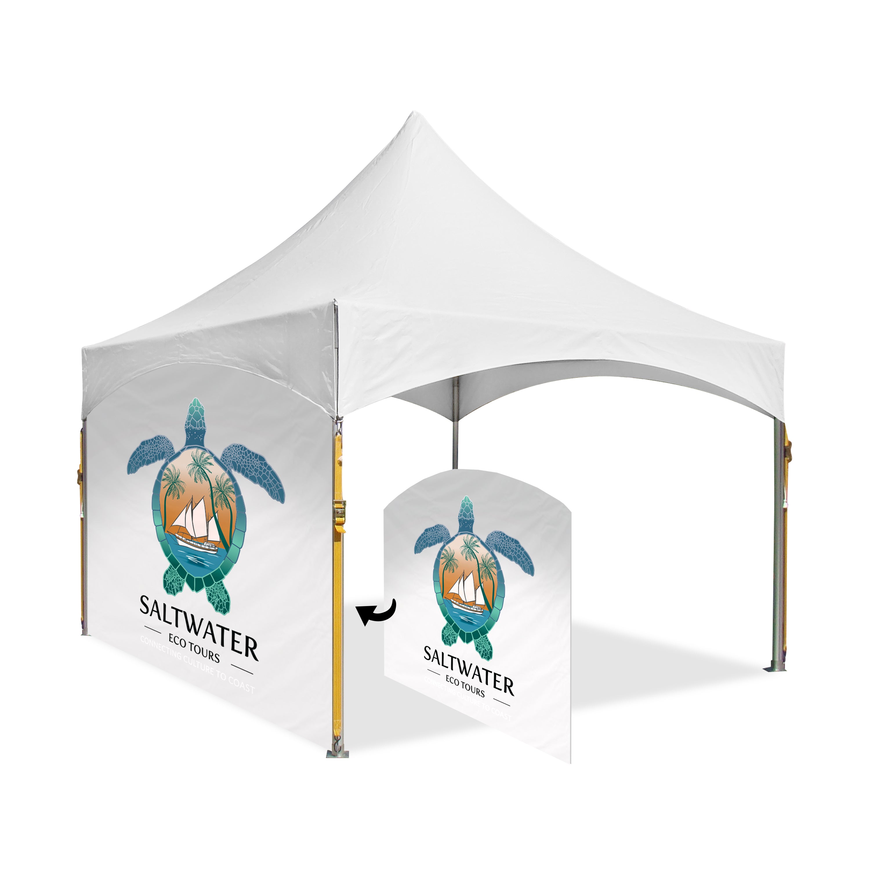 13' Pavilion Custom Printed Wall Wall Double Sided Print