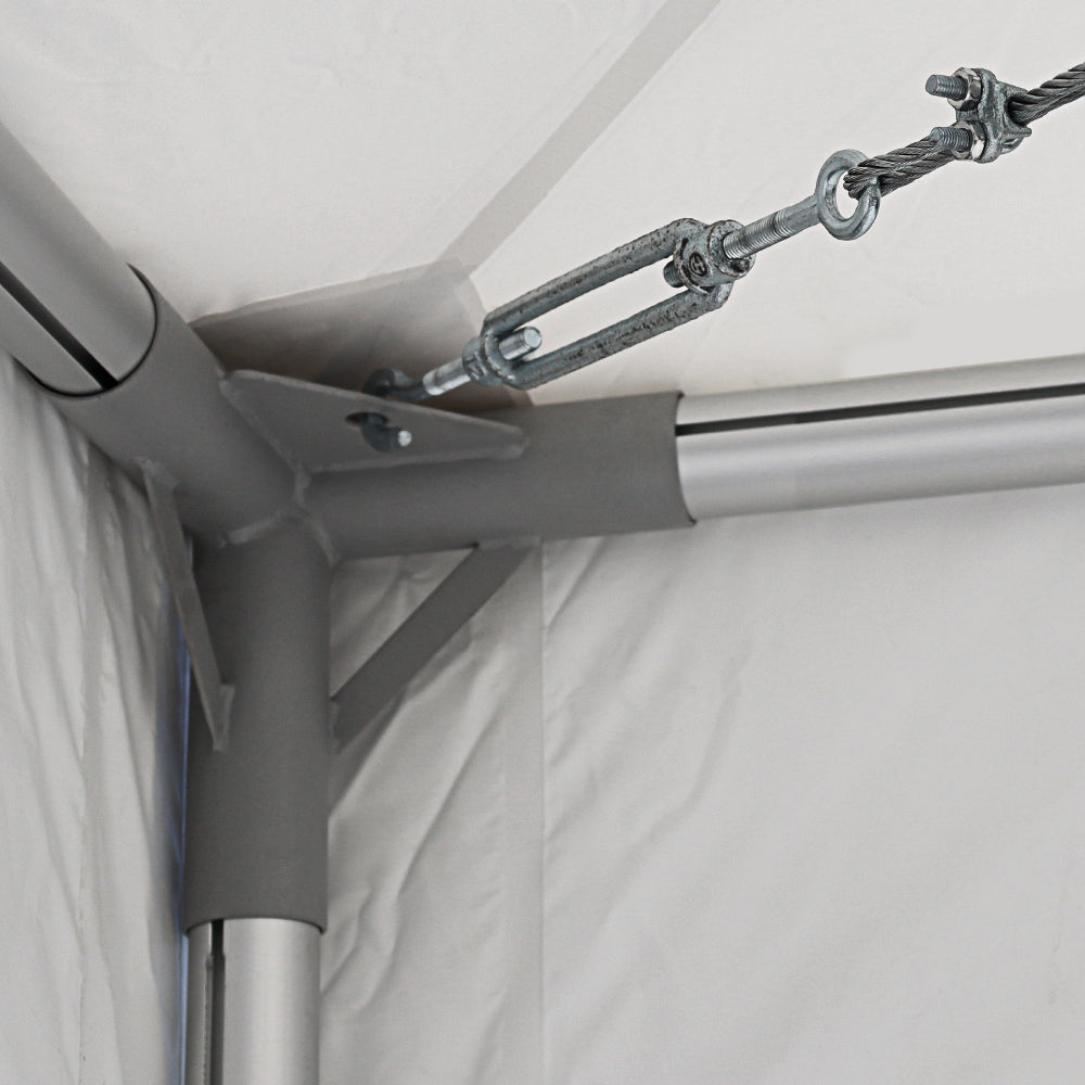 connect the steel cross wires to every corner