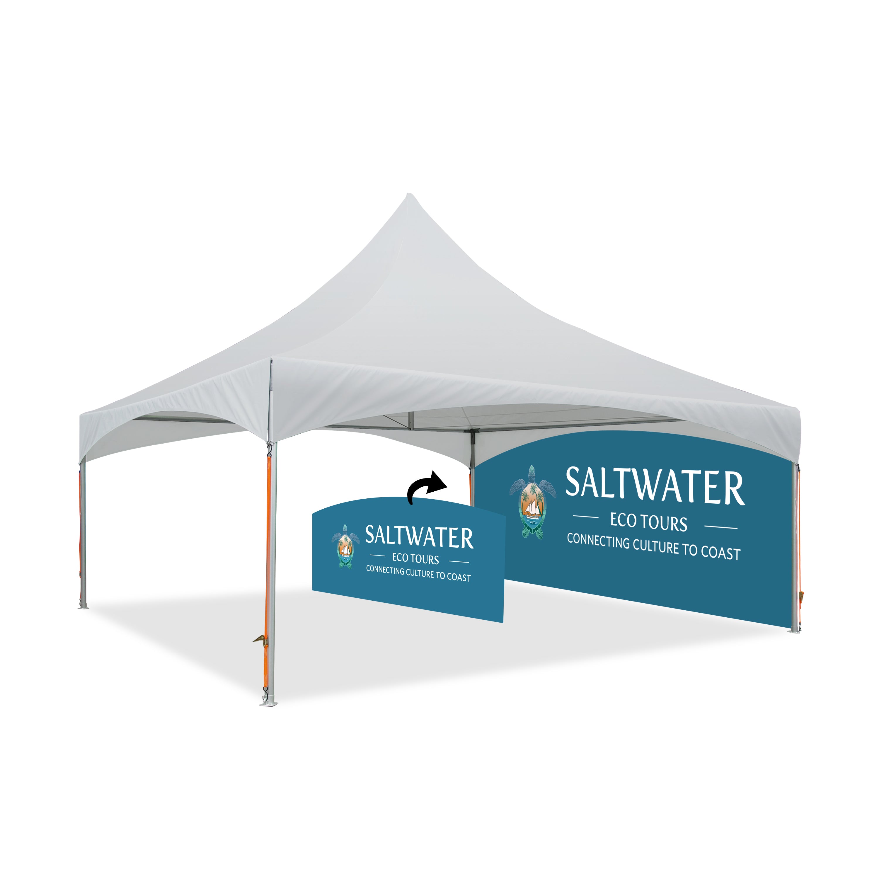 Custom Printed Pavilion 16x16 Wall Double Sided Print