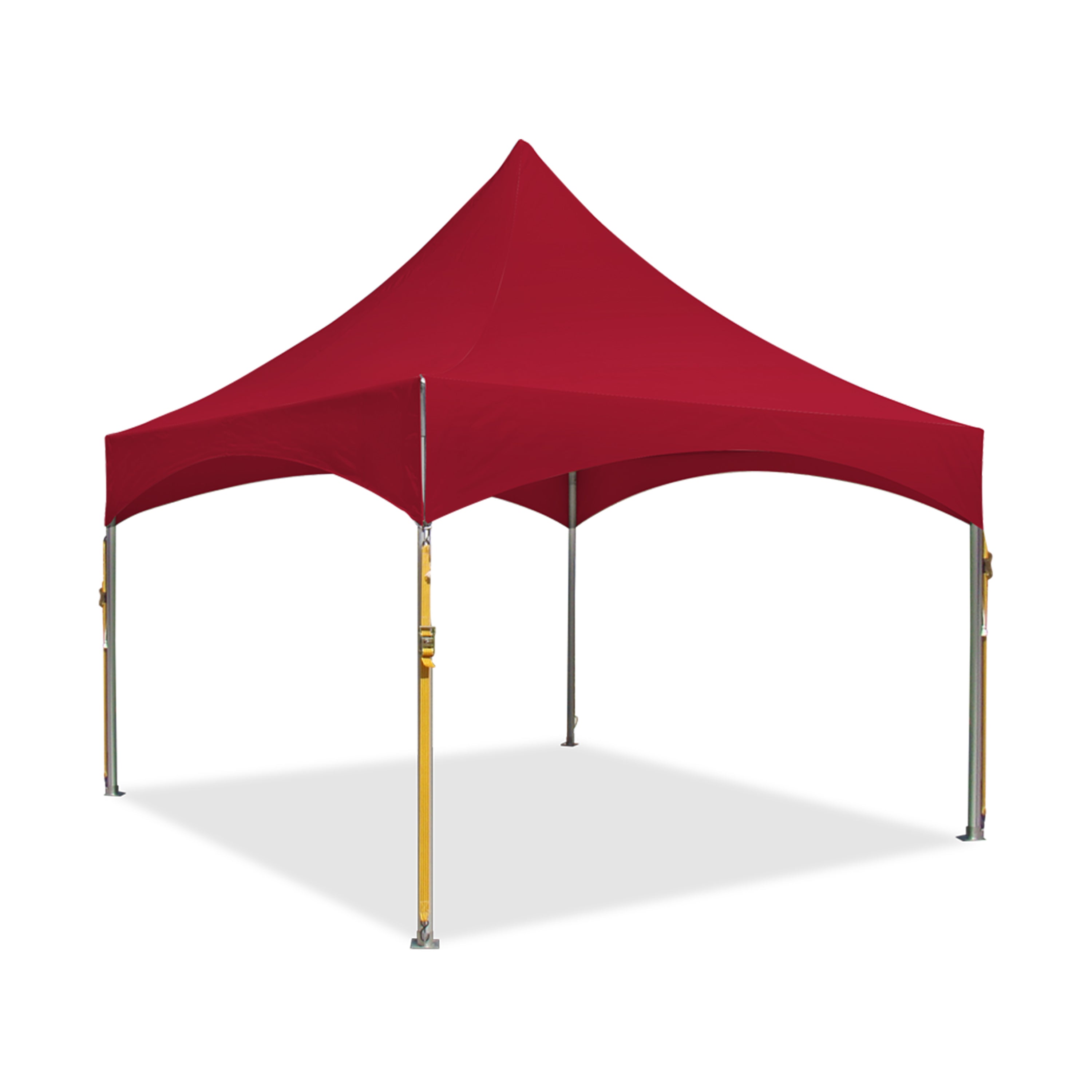 Semi-Permanent Plain Pavilion Tent in Red