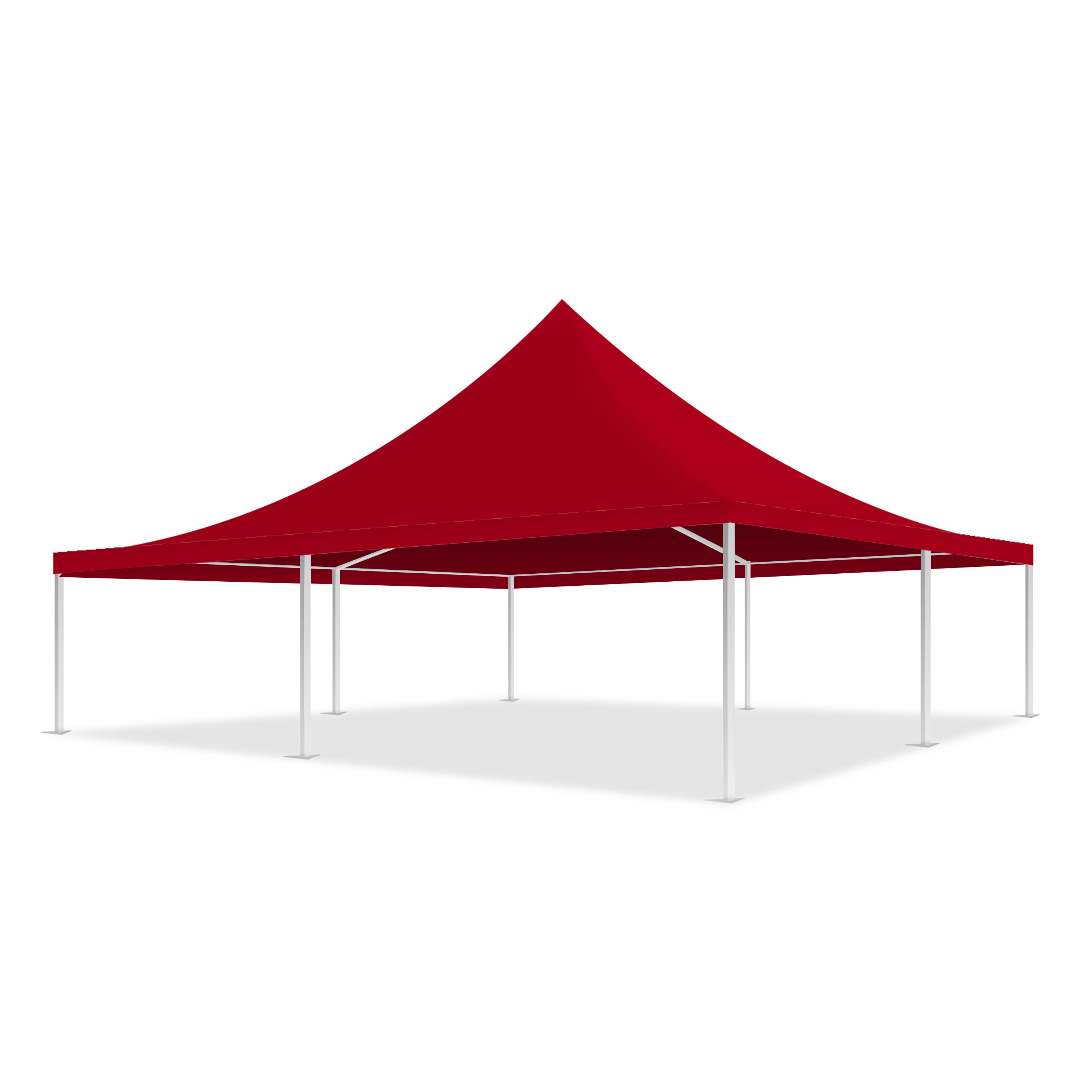 33x33 Pinnacle Semi-Permanent Tent Red