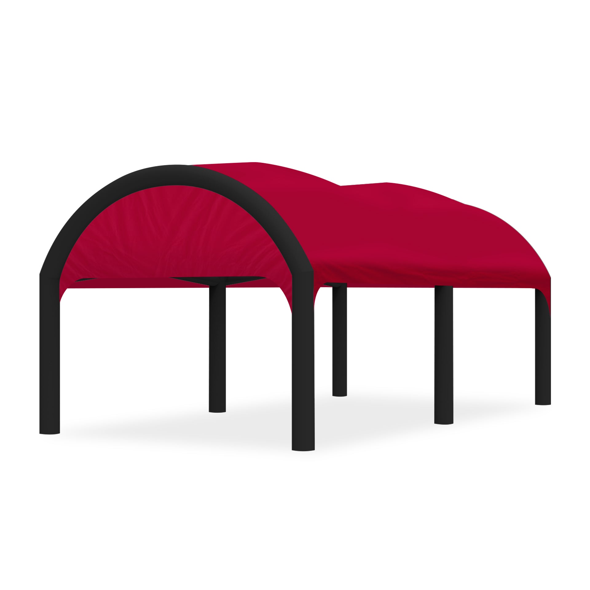 13x20 Polaris high-pressure inflatable tent in red with black frame