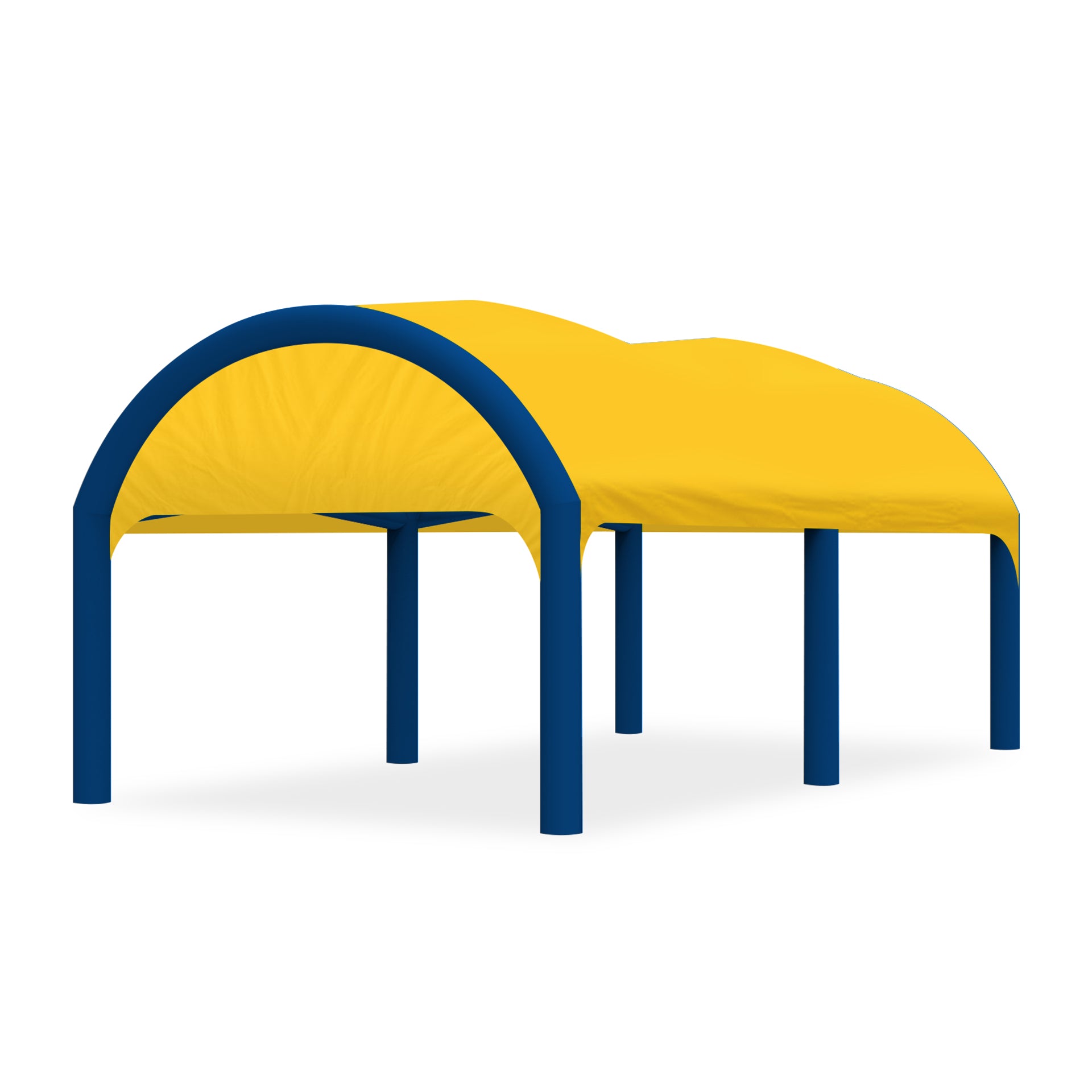 13x20 Polaris High-Pressure Inflatable Tent in Yellow with Blue Frame