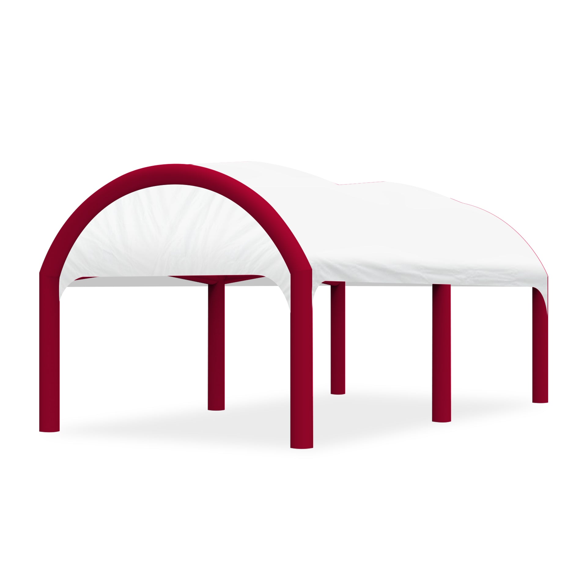 13x20 Polaris High-Pressure Inflatable Tent in White with Red Frame