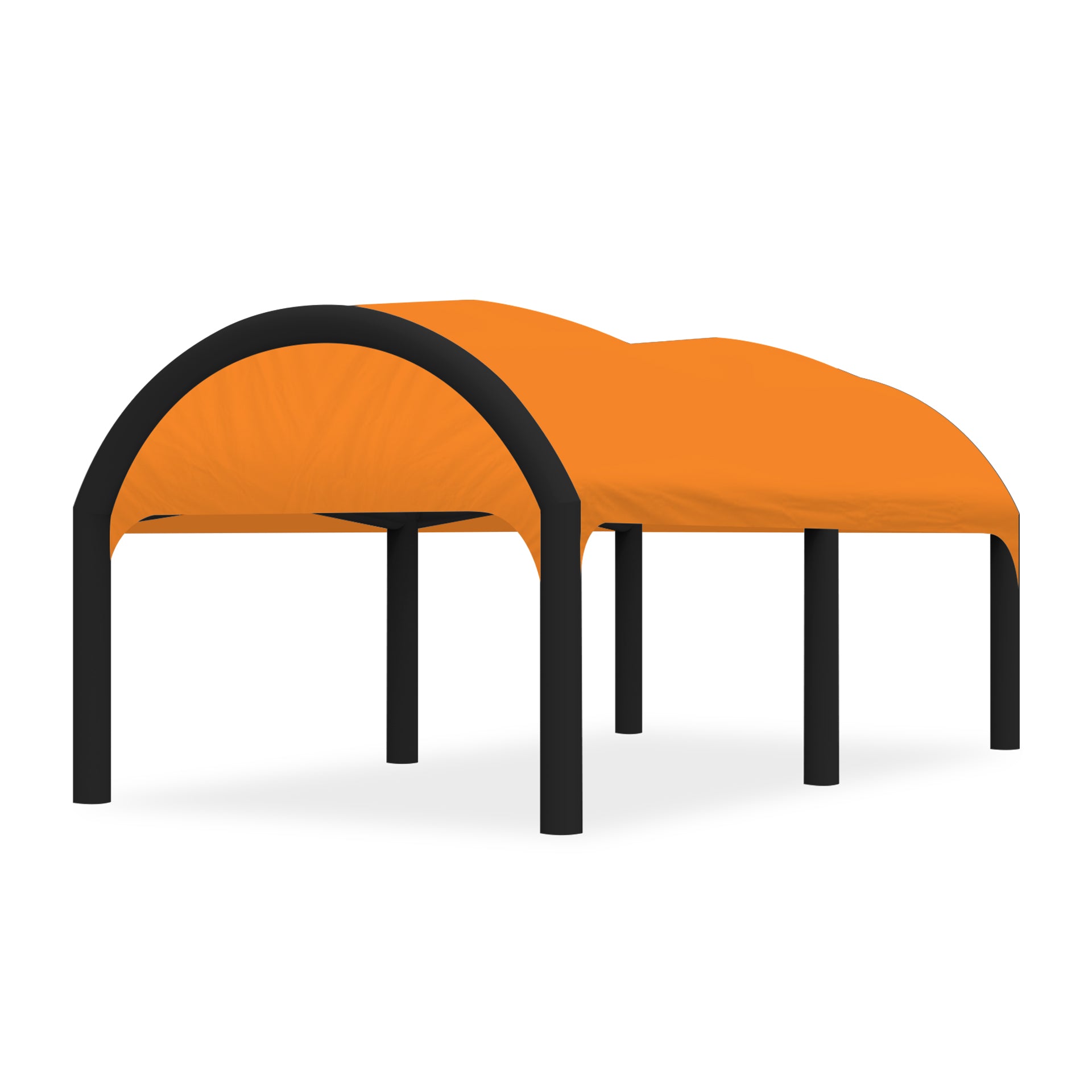 13x20 Polaris High-Pressure Inflatable Tent in Orange with Black Frame