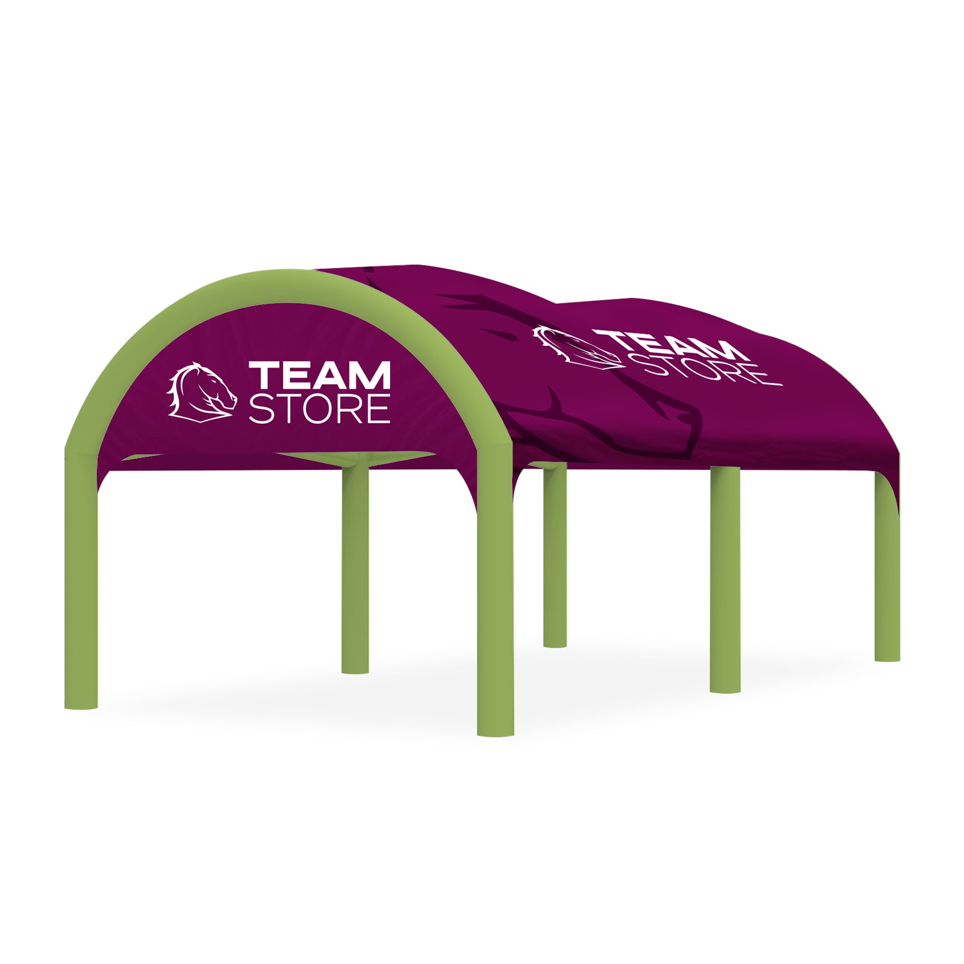 13x20 Custom Polaris High-Pressure Inflatable Tent with Green Frame