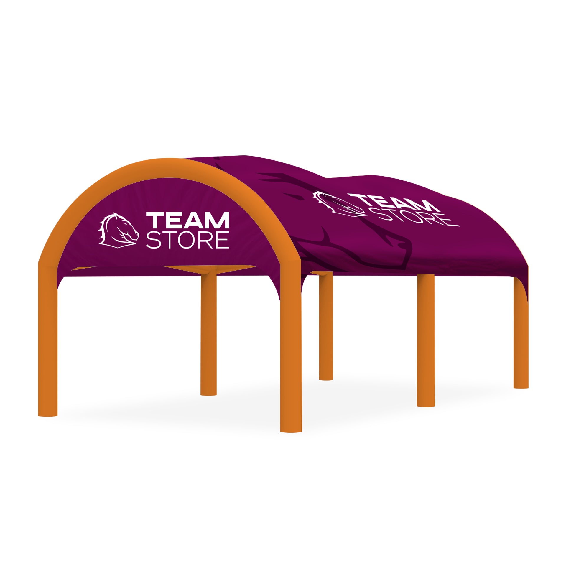 13x20 Custom Polaris High-Pressure Inflatable Tent with Orange Frame