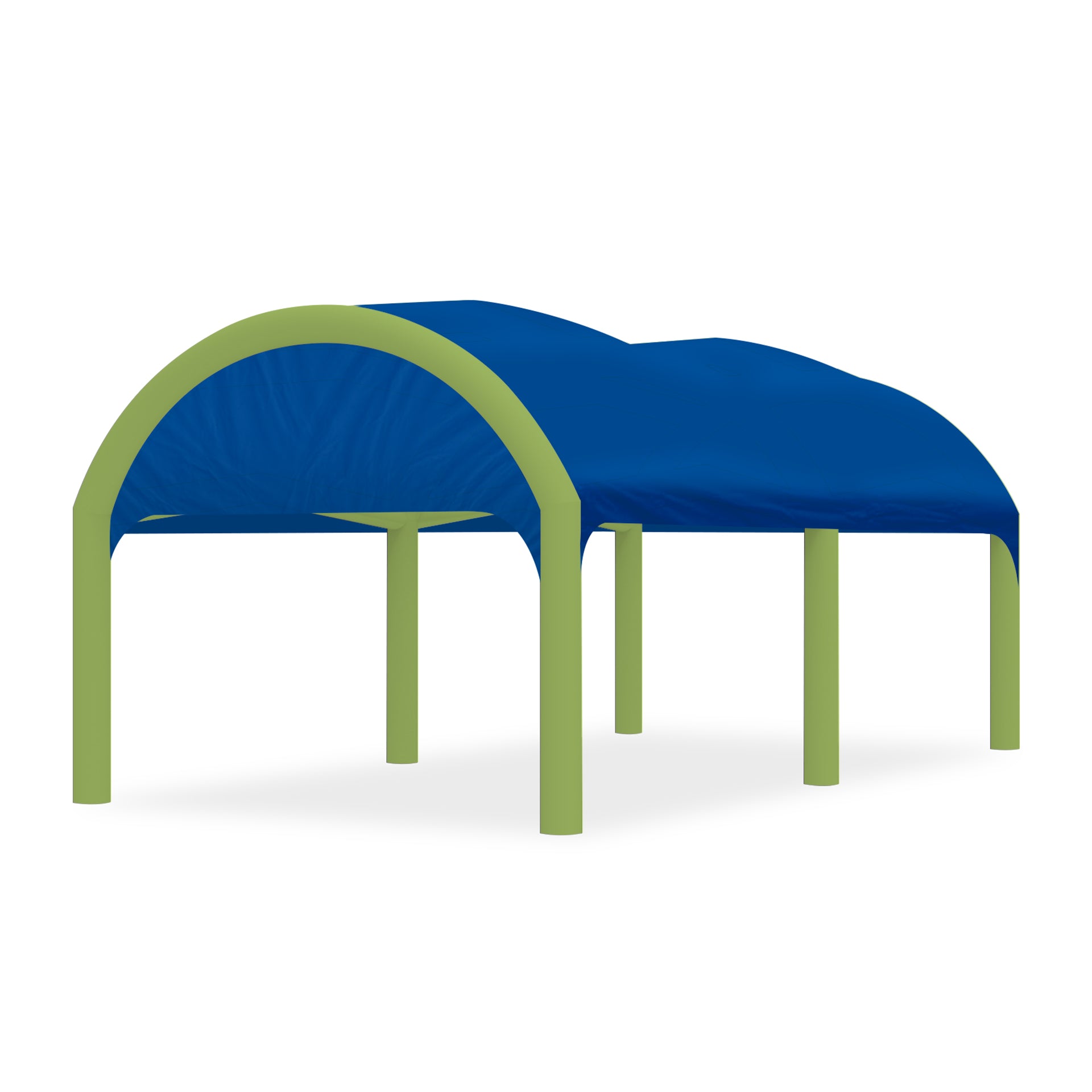 13x20 Polaris High-Pressure Inflatable Tent in Blue with Green Frame